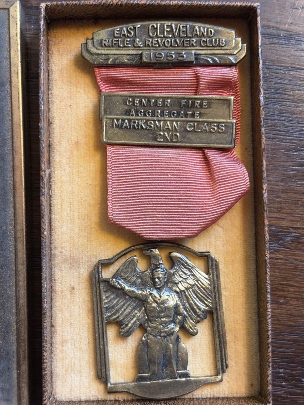 1953 East Cleveland Rifle & Revolver Club Marksman Medal Center Fire Agg 2nd